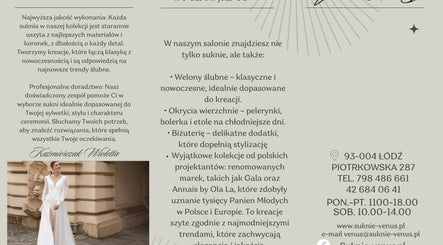 Elegancka suknia ślubna w Venus- Salon sukien ślubnych, Łódź, Województwo Łódzkie, PL.