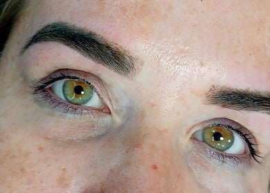 Close-up of expertly shaped eyebrows at Thebrowgirl in Dublin 8, County Dublin, IE.