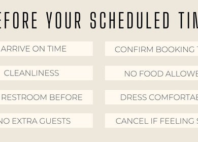 Guidelines for visits to The Beauty Bar By Sav & Co, Philipsburg, SX: punctuality, cleanliness, comfort.