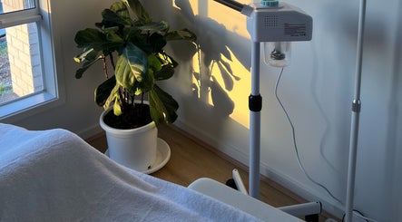 Spa room with equipment and plant at Resolve Skin, Beaudesert, Queensland, AU.