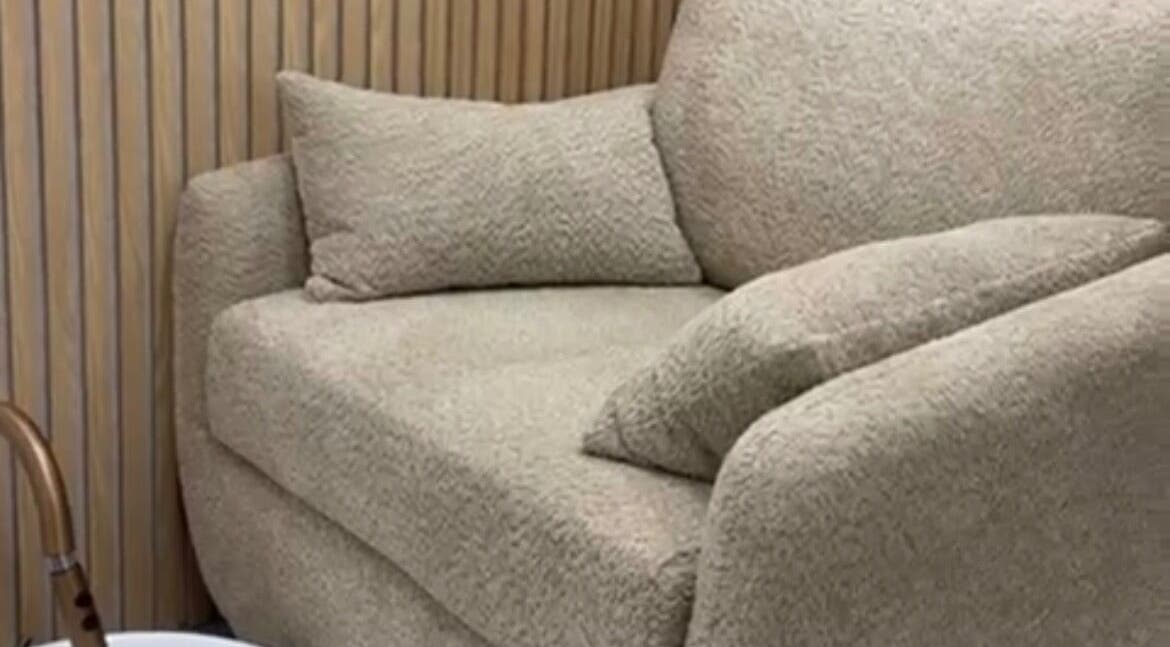 Comfortable sofa at Meet Me Studio, Cole Bay, Dutch Sint Maarten, US, offering a relaxing atmosphere.