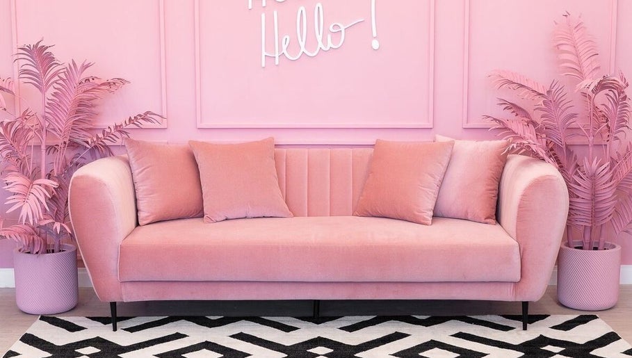 Elegant pink lounge area at BBA MEDICAL AESTHETICS & BODY CONTOURING LTD CHAGUANAS, Chaguanas, TT.
