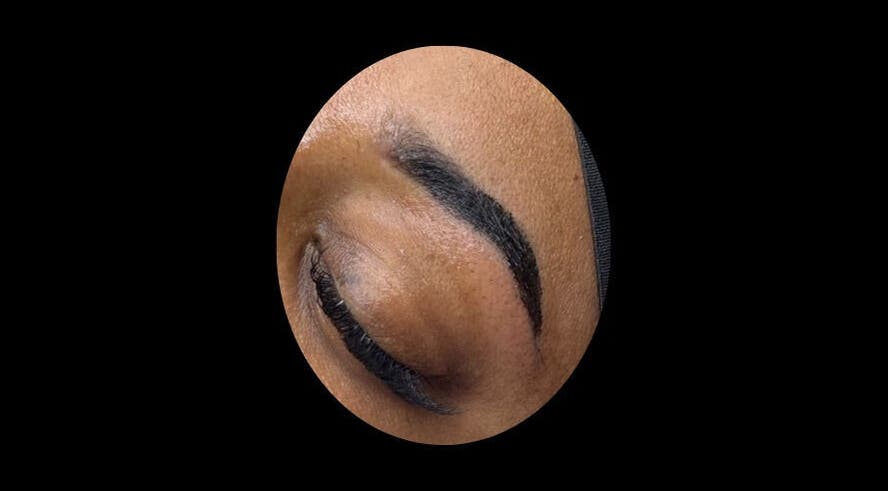 Beautifully shaped eyebrow at Law Of Beauty in Dutch Quarter, SX, showcasing expert care and precision.