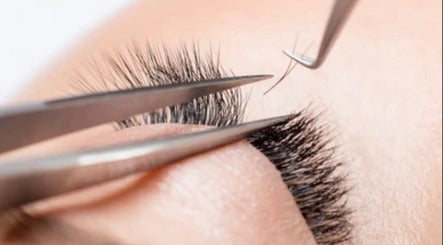 Eyelash extensions being applied at Kess Hair And Beauty Shirley Homebase in Christchurch, Canterbury Region, NZ.