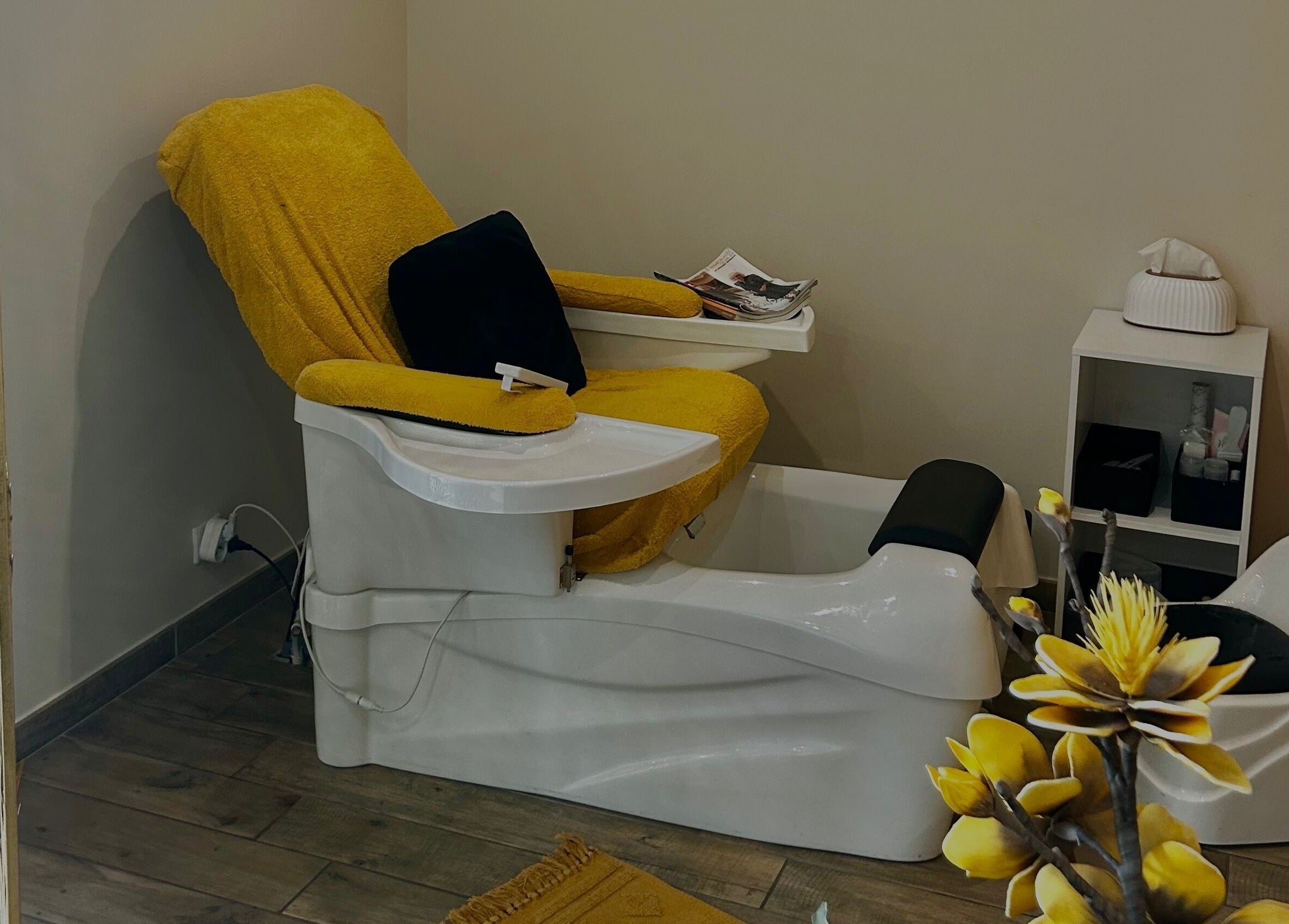 Fauteuil de spa confortable à L’instant Précieux, Afa, Corse, FR pour une relaxation optimale.