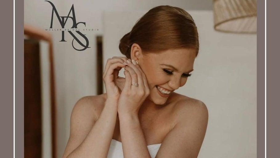 Radiant bride smiling at Mrs Müller Bridal Studio, Pretoria, Gauteng, ZA. Perfect venue for weddings.
