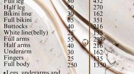 Lista de prețuri pentru servicii de epilare la BodyCare by Mady, Dublin, County Dublin, IE.