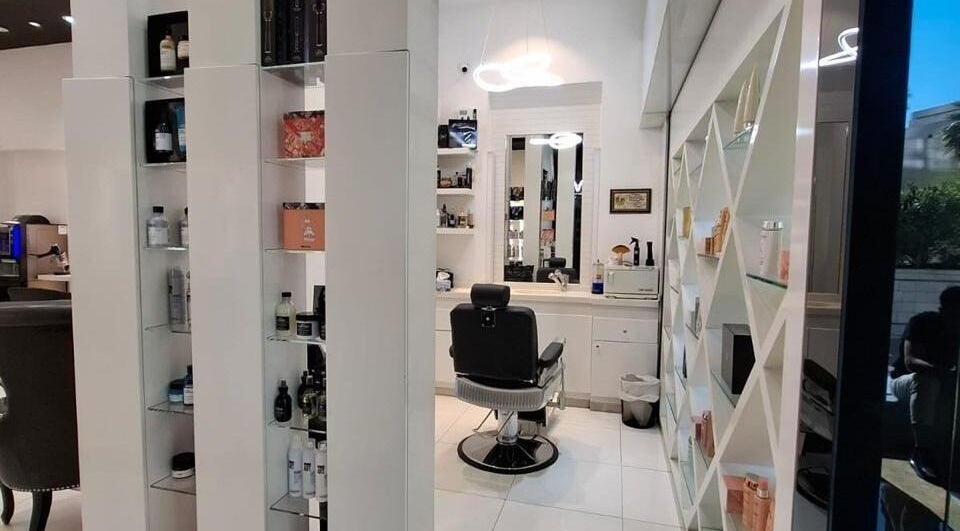 Interior of Laurance Beauty Salon in Dubai, AE, featuring modern design and a stylish salon chair.