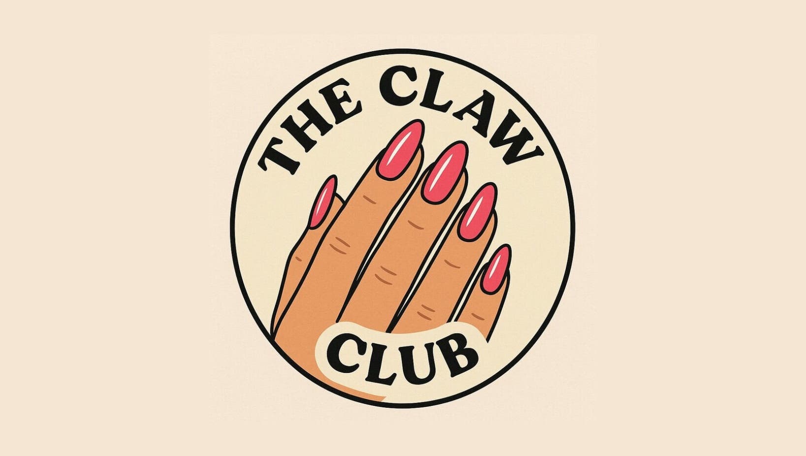 Logo of The Claw Club: a hand with polished nails, located in Prince Edward, Ontario, CA.