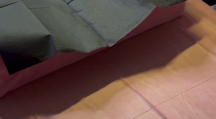 Relaxing treatment bed at The Lash Fairy, Katowice, Województwo Śląskie, PL, prepared for a spa session.