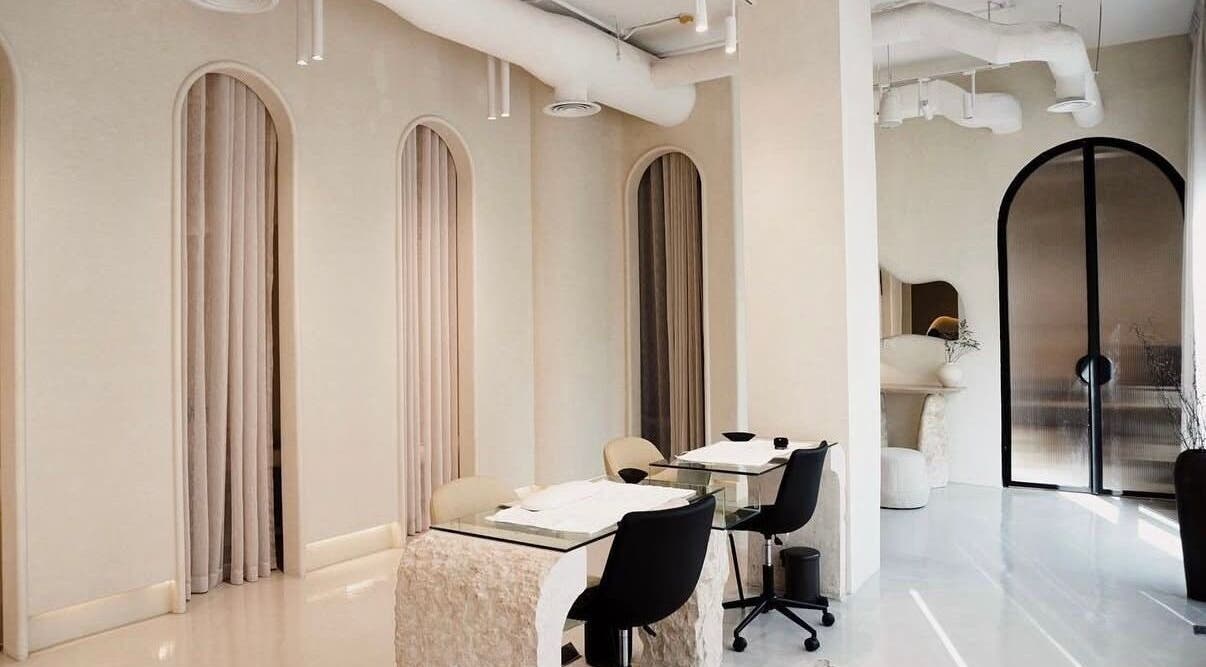 Chic interior of Ayla Studio in Al Khobar, Eastern Province, SA featuring modern decor and elegant workspace.