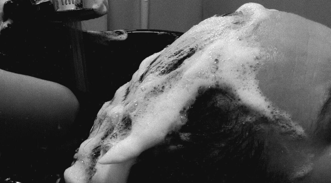 Hair wash with luxurious foam at The House of Hair, Wolverhampton, England, GB.