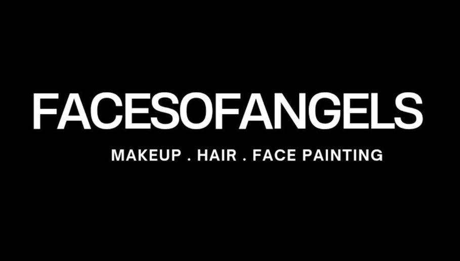 Faces of Angels logo highlighting makeup, hair, and face painting in Hartlepool, England, GB.