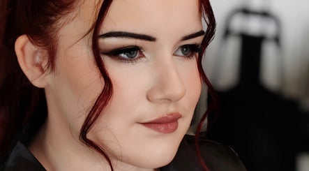 Close-up of woman with elegant makeup at Faces of Angels, Hartlepool, England, GB.