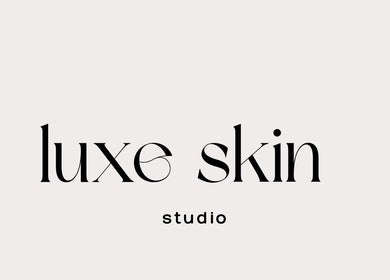 Luxe Skin Studio logo in sleek typography, Derby, England, GB.