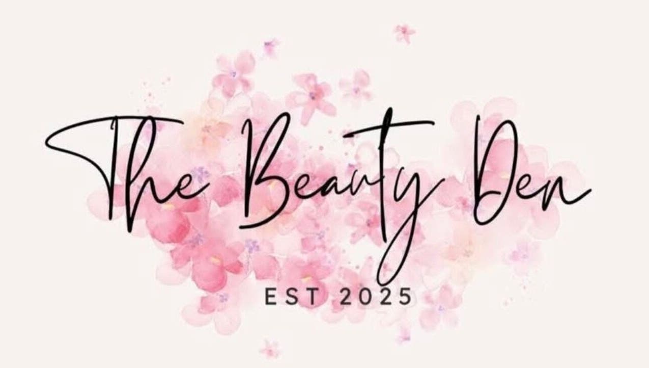 The Beauty Den logo with pink flowers in Sheffield, England, GB.