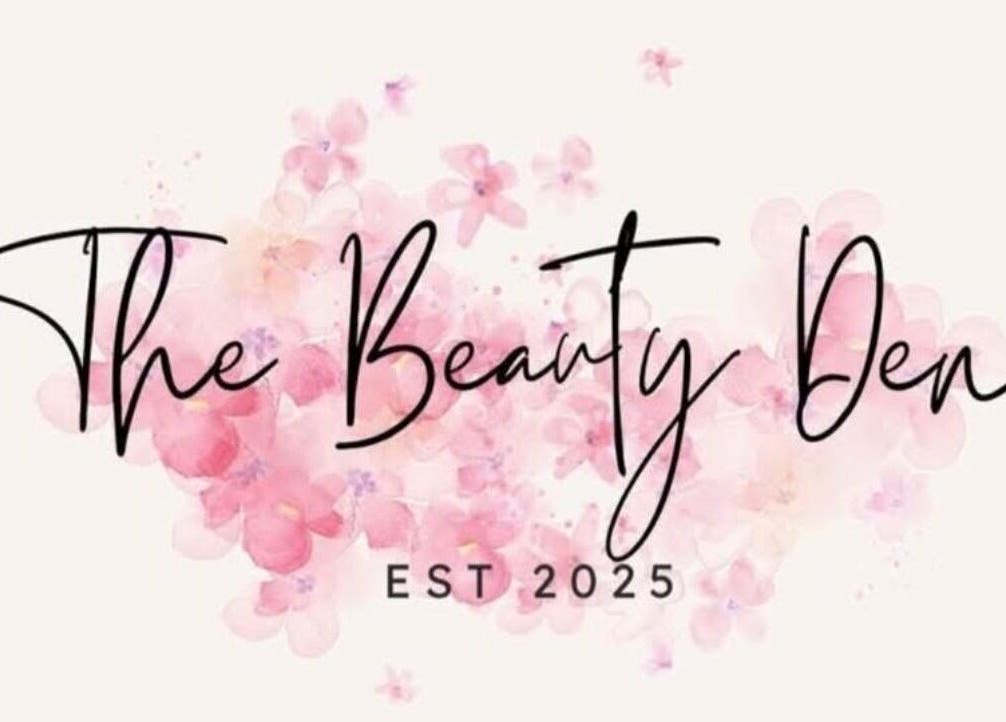 The Beauty Den logo with pink flowers in Sheffield, England, GB.