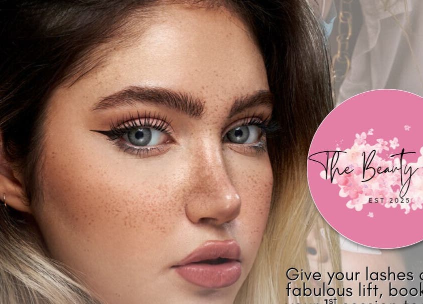 Close-up of enhanced lashes at The Beauty Den, Sheffield, England, GB, showcasing natural beauty.