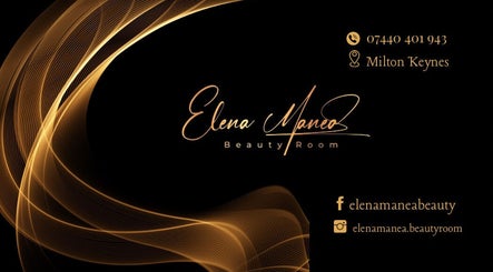 Elegant design with contact info for Elena Manea - Beauty Room, Leadenhall, England, GB.