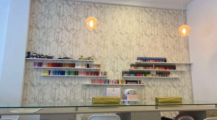 Colorful nail polish display at KLEIO CENTER, Quito, Pichincha, EC.