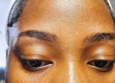Close-up of expertly shaped eyebrows at Beauty box, Johannesburg, Gauteng, ZA.