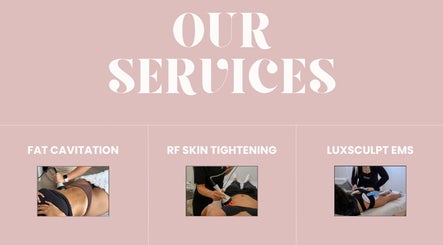 Explore services at LuxBodi Brisbane in Enoggera, Queensland, AU: Fat Cavitation, RF Skin Tightening, LuxSculpt EMS.