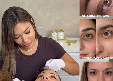 Aesthetic technician working on client at JKANSHAY AESTHETIC CLINIC, LONDON, England, GB.