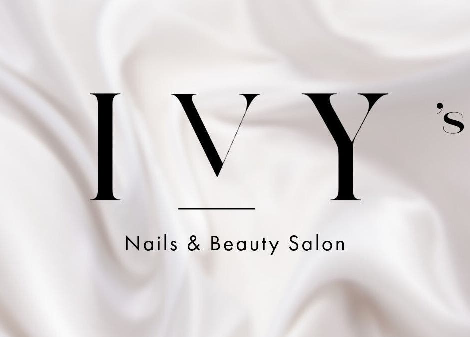 Ivy Nails and Beauty logo on silky white background, Yeovil, England, GB.
