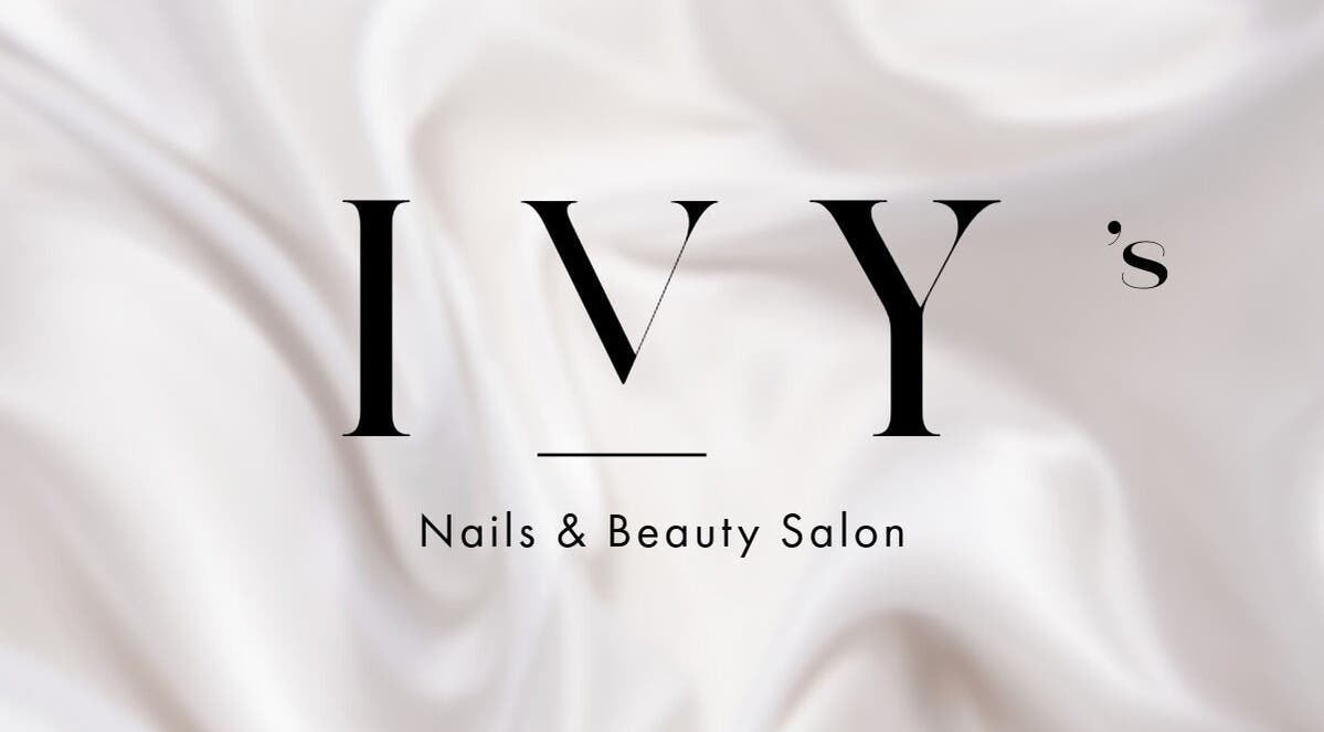 Ivy Nails and Beauty logo on silky white background, Yeovil, England, GB.