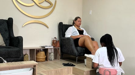 A calming pedicure session at Palangana Spa, Willemstad, CW, offering a soothing retreat for relaxation.