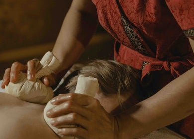 Herbal massage therapy at LV Massage & Spa in Fort Worth, Texas, US offering relaxation and rejuvenation.