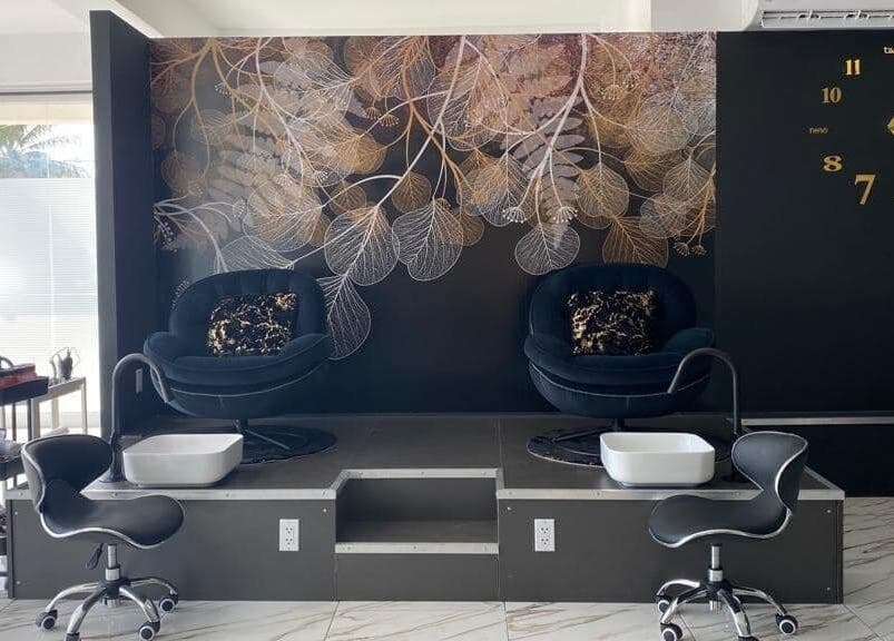 Elegant pedicure chairs at Cleopatra Skin & Beauty Suriname, available in Paramaribo, Paramaribo, SR.