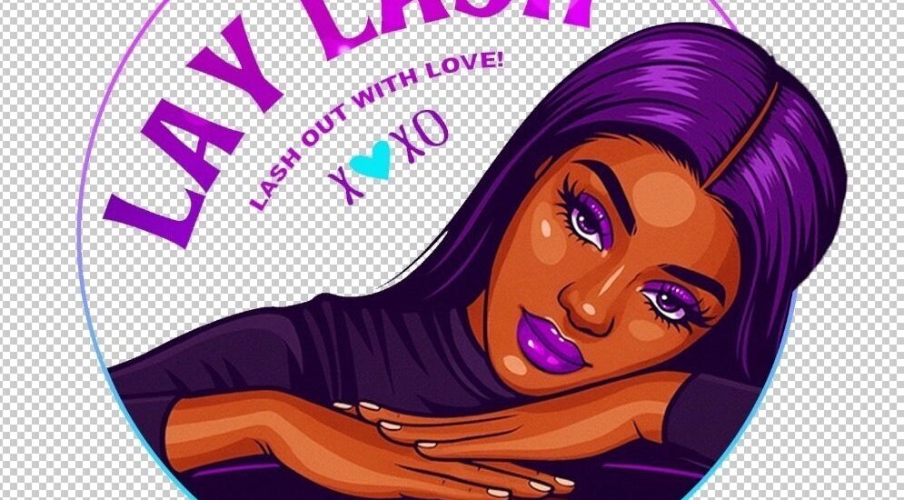 Colorful illustration for LayLash, Tunapuna, showcasing vibrant beauty vibes.