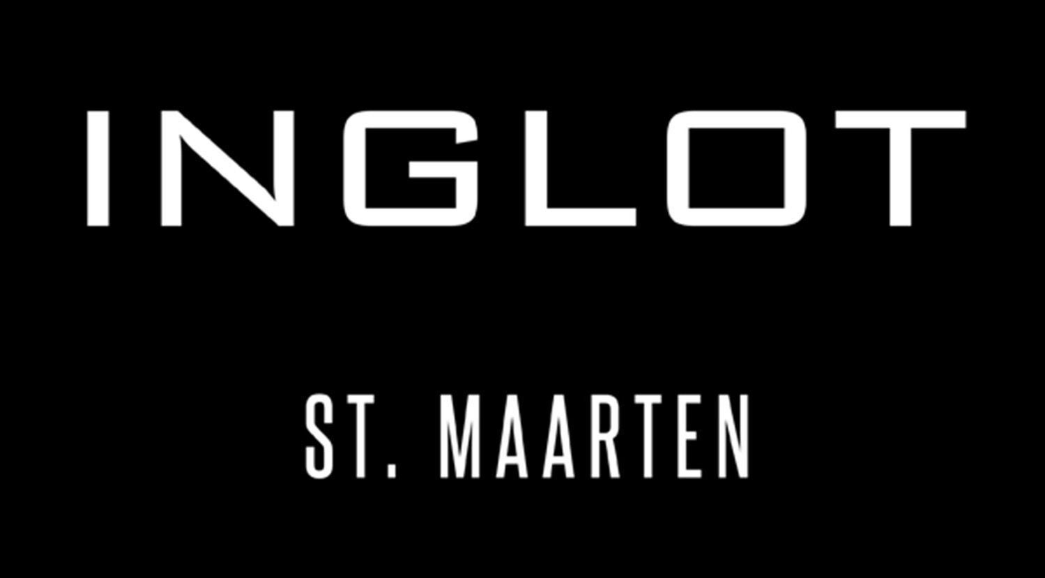 INGLOT St. Maarten logo on a sleek black background. Visit at Philipsburg, SX for beauty and wellness services.