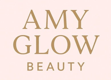 Amy Glow Beauty logo in Christchurch, Canterbury Region, NZ featuring elegant gold lettering.