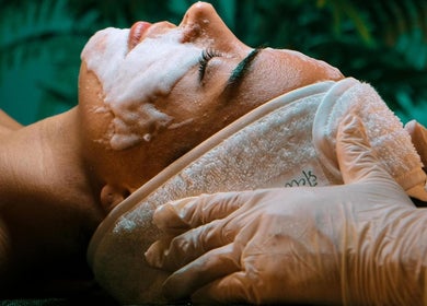 Indulgent facial at Ç-Spa: Beauty & Wellness, Willemstad, Curaçao, BQ, showcasing ultimate relaxation.