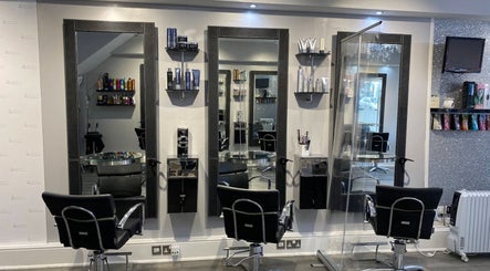 Chic styling stations at Spectrum Hair, Tanning & Beauty Salon, Welwyn Garden City, England, GB.