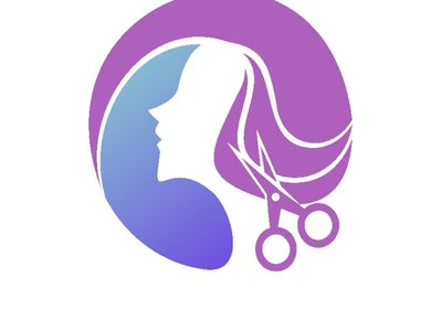 P & S salon logo with scissors and profile in Windhoek, Khomas Region, NA.