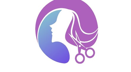 P & S salon logo with scissors and profile in Windhoek, Khomas Region, NA.