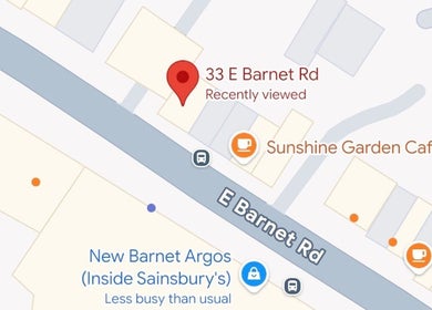 Map showing location near Deli White Massage MOOD in London, England, GB.