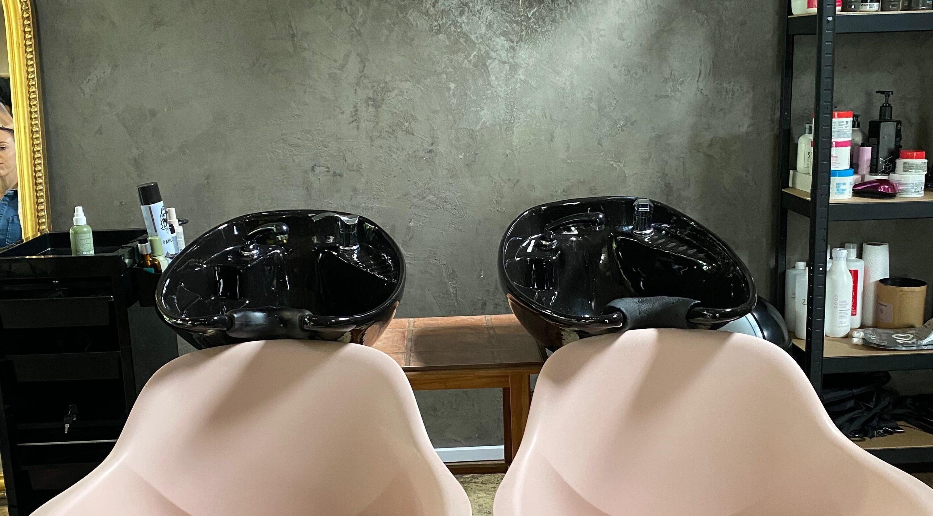 Modern dual wash basins at Roxy At Glow, Pretoria, Gauteng, ZA for premium hair care services.