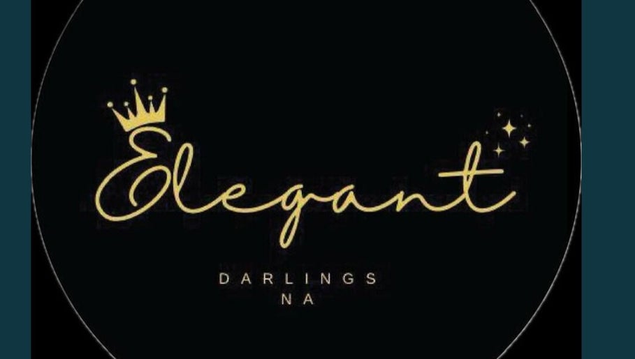 Elegant_darlings_na logo with gold crown in Windhoek, Khomas Region, NA, symbolizing luxury and style.
