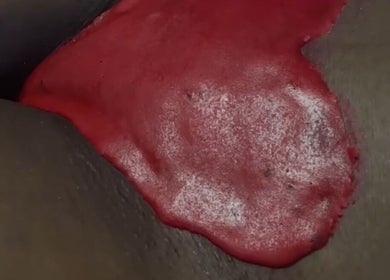 Red clay body mask at Spa Haven Beauty Lounge, Curepe, Tunapuna/piarco Regional Corporation, TT.