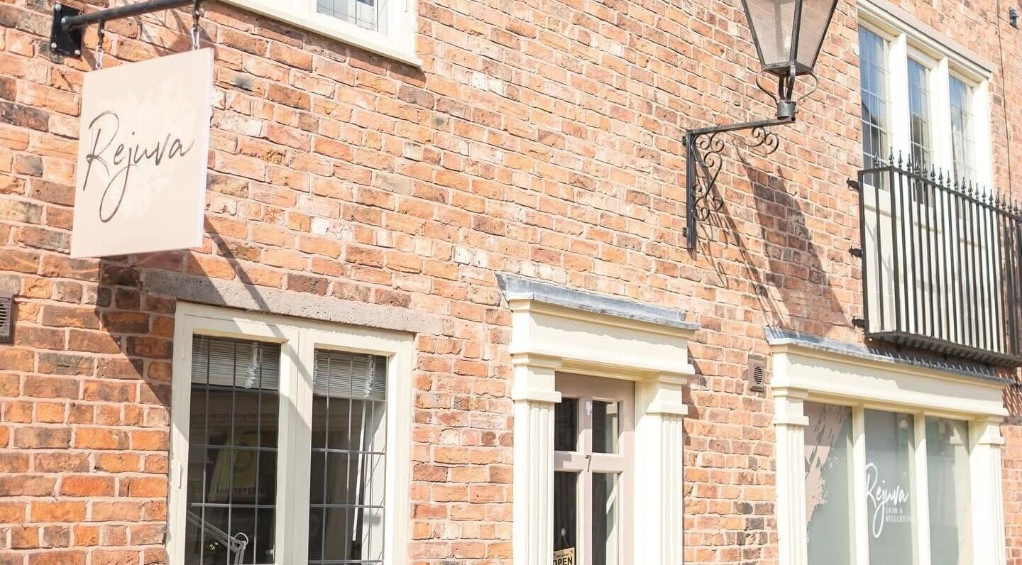 Exterior of Jinny Louisa Beauty & Waxing @Rejuva in Nantwich, England, GB, featuring brick architecture.