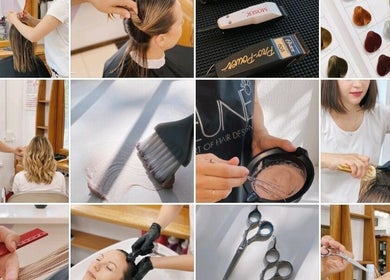 Стильний салон «Polina Hair Pt» у Фару, Португалія під час роботи з клієнтами.