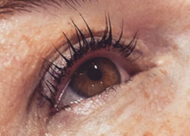 Close-up of enhanced lashes at Amaze Beauty, Coleraine, Northern Ireland, GB.