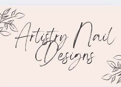 Elegant Artistry Nail Lounge logo with botanical design in Louisville, Kentucky, US.