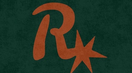 Logotipo estilizado en verde y marrón de Rowel Barber en Ciudad De Guatemala, Guatemala, GT.