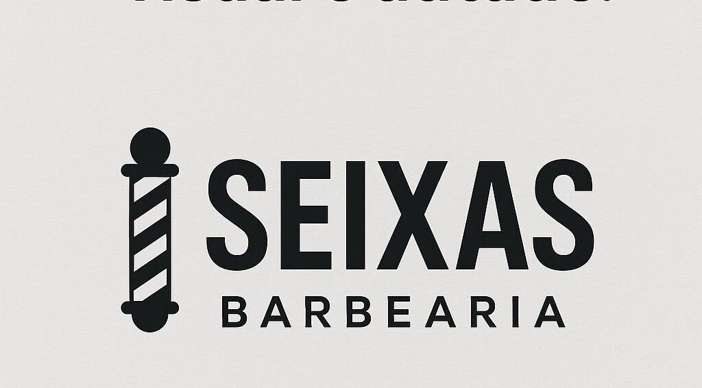 Logotipo clássico da Barbearia localizada em Rondônia, Rondônia, BR, com design de poste de barbeiro.