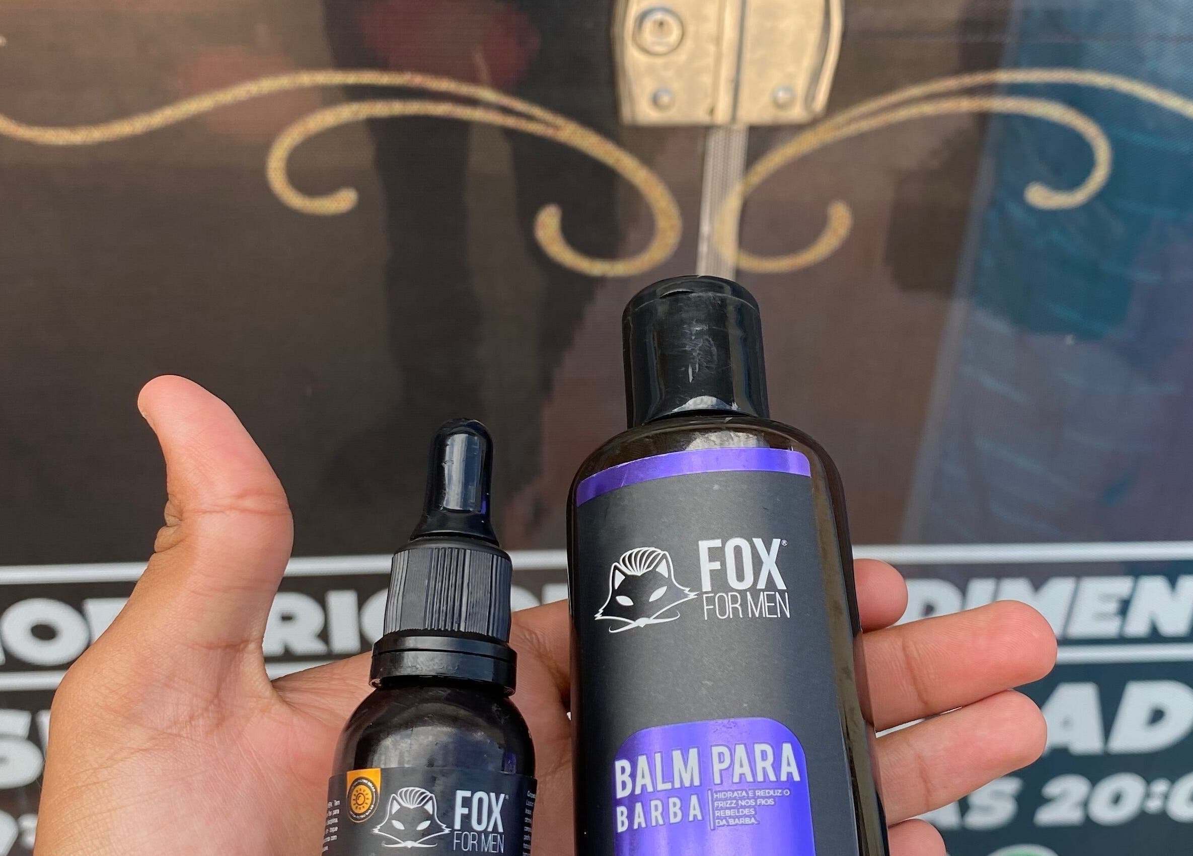Produtos Fox For Men na Barbearia, Rondônia, Rondônia, BR, para cuidado da barba.